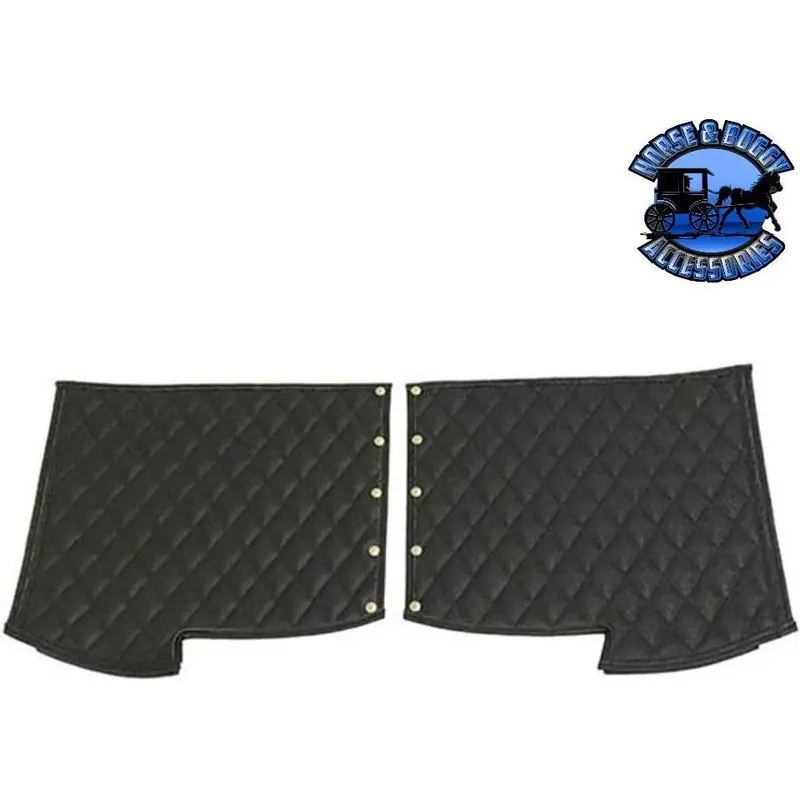 #01-128180505 22 Inch Black Quilted Front Fender Covers For Peterbilt 378, 379 1987-2007 1