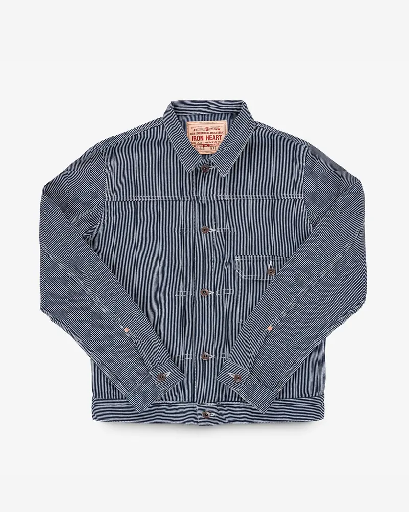 10.5Oz Narrow Stripe Hickory Type I - Indigo 1