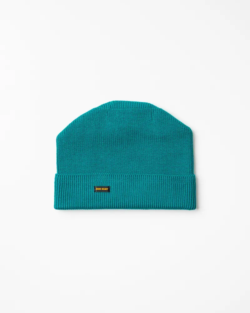 100% Cotton Ribbed Beanie - Blue 1