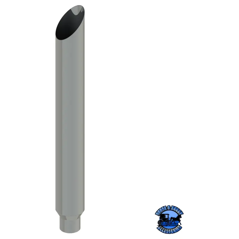 106B-044-1103 6" Reduced To 5" Mitered Exhaust Stack - 44" Long 1
