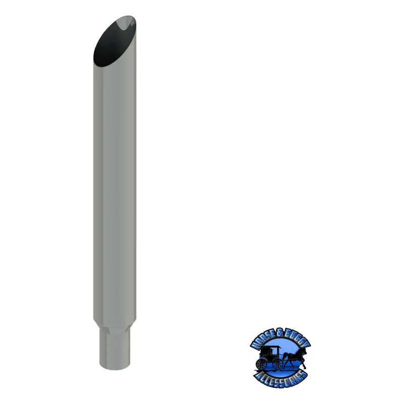 106G-064-1103 6"X64" Mitered Exhaust Stack - Reduced To 5" And Extended Od 1