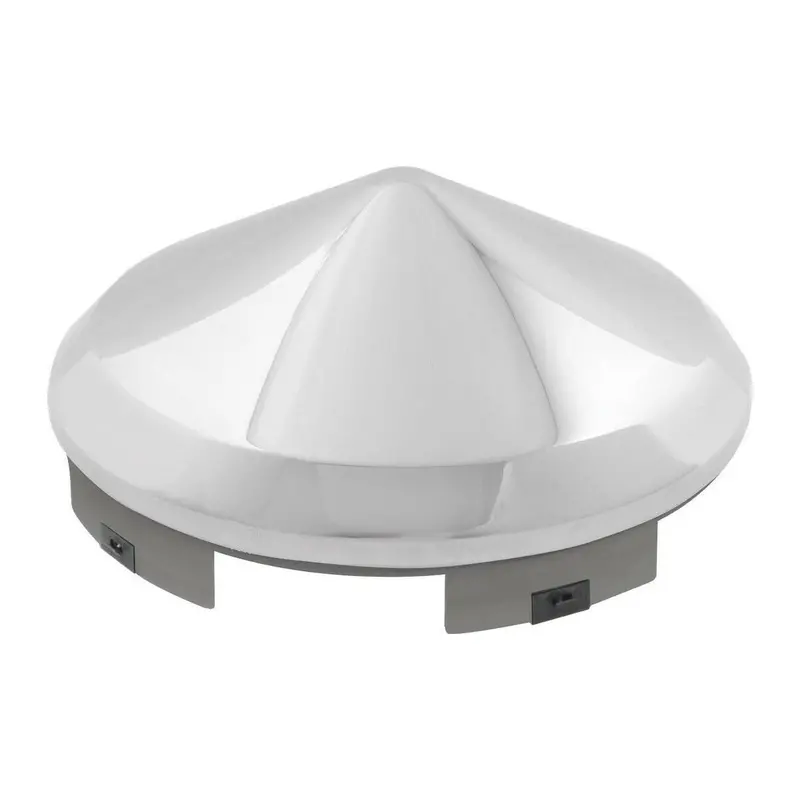 #10750 Chrome Front Semi Truck Hub Cap Pointed Cone Style Universal 1" Lip 1