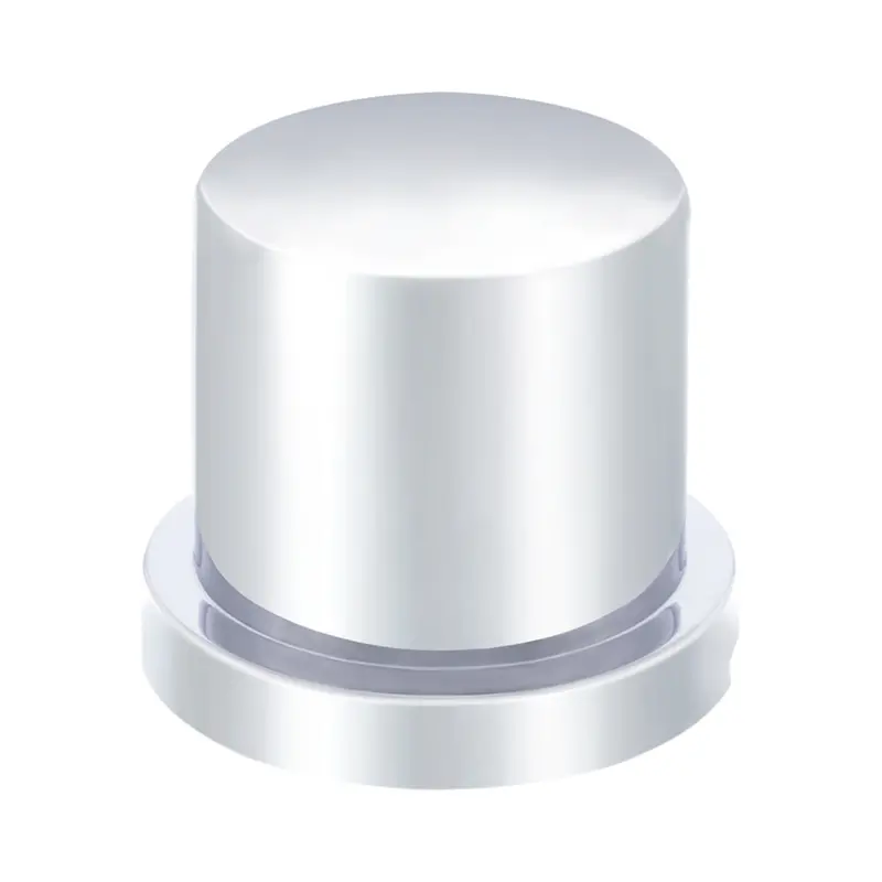 #10758B (1-1/8" Nut Size) X 1-1/2" Chrome Plastic Flat Top Nut Cover - Push-On (Sold By The Piece) 1
