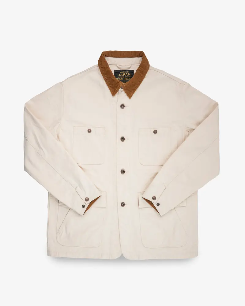 10Oz Kurashikizome® Organic Cotton Duck Chore Jacket - Ivory 1