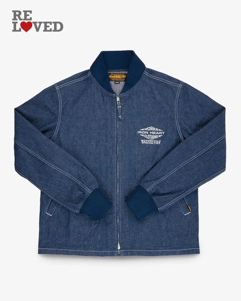 10Oz Nep Denim Windbreaker - Indigo (Ihj-146-Ind) Tag Large 1