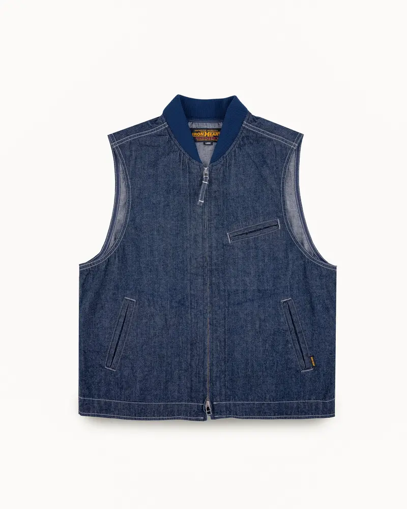 10Oz Selvedge Denim Work Vest - Indigo 1