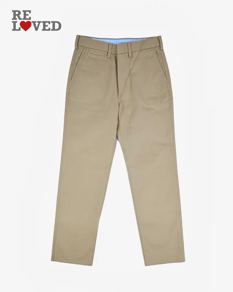 12Oz Heavy Cotton Relaxed Fit Chinos - Khaki (Ih-731-Kha) Tag 31, Cut To 28.75'' 1
