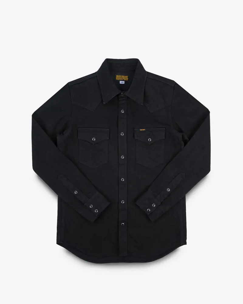 13.5Oz Denim Western Shirt - Black 1
