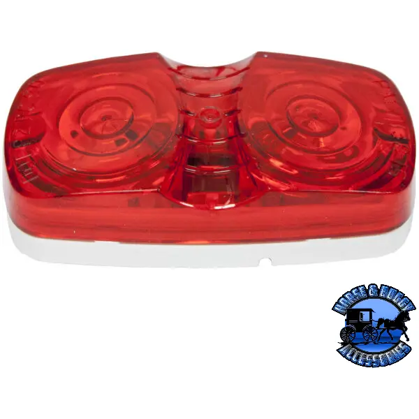 138R Incandescent Marker/ Clearance, Pc-Rated, Rectangular, Double Bulls-Eye, 4″X2″, Red, Poly Bag 1