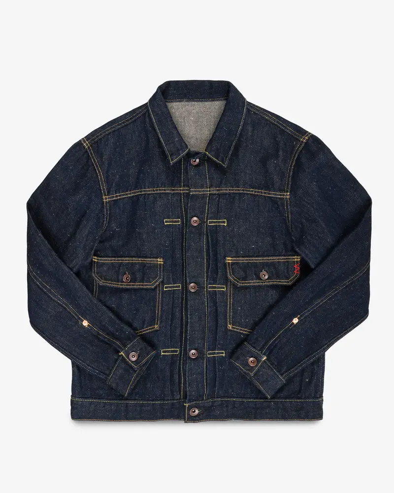 14Oz Cotton/Linen Denim Type Ii Jacket - Indigo 1