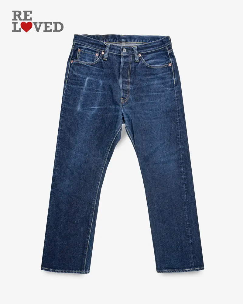 14Oz Selvedge Denim Medium/High Rise Tapered Cut Jeans - Indigo (Ih-888S-142) Tag 33, Hemmed To 27.1" 1