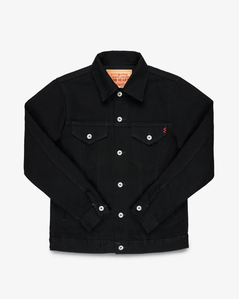 14Oz Selvedge Denim Modified Type Iii Jacket -  Black/Black 1
