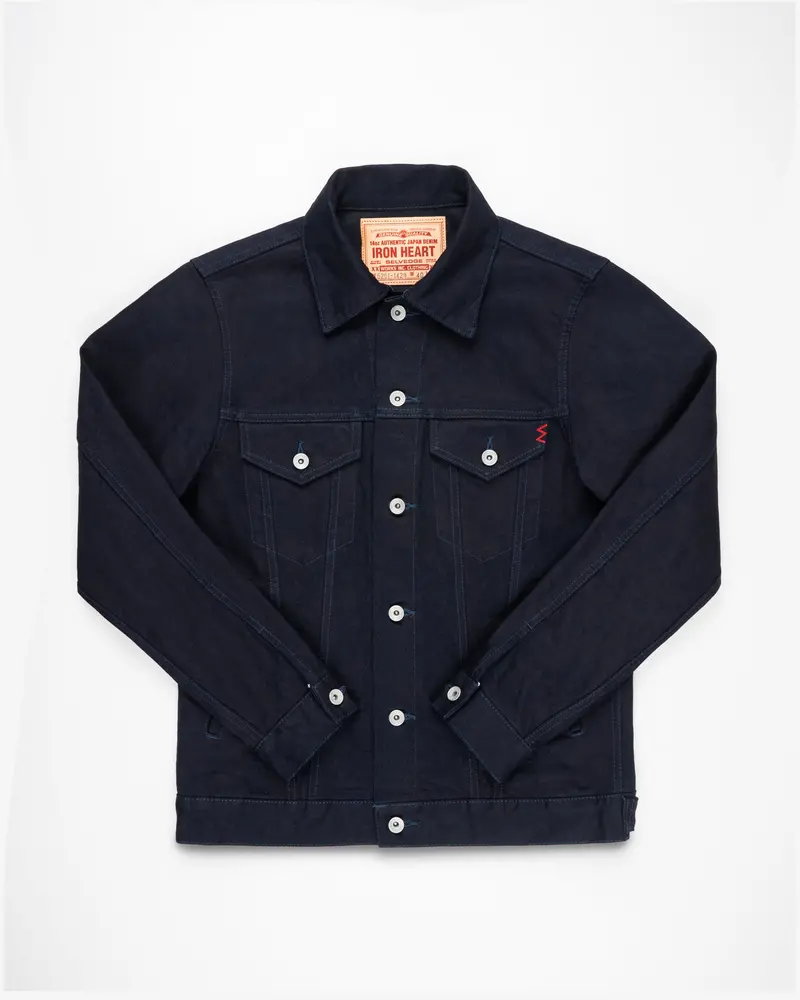 14Oz Selvedge Denim Modified Type Iii Jacket -  Indigo/Black 1