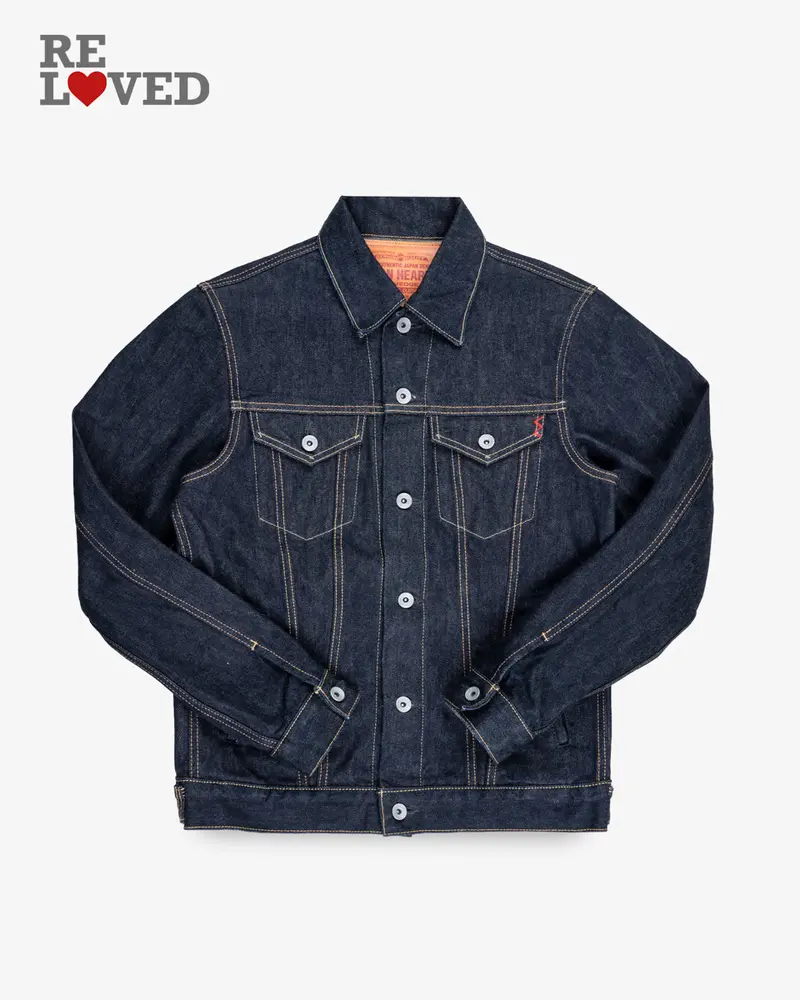 14Oz Selvedge Denim Modified Type Iii Jacket -  Indigo (Ih-526J-142) Size Medium 1