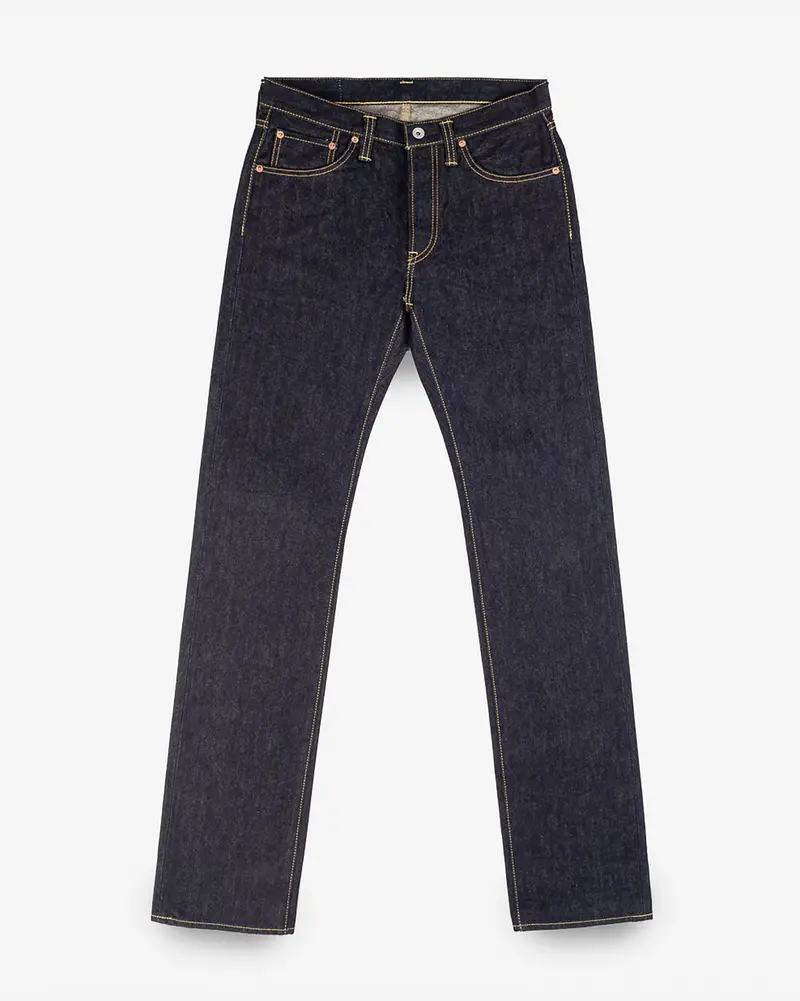 14Oz Selvedge Denim Slim Straight Cut Jeans - Indigo 1