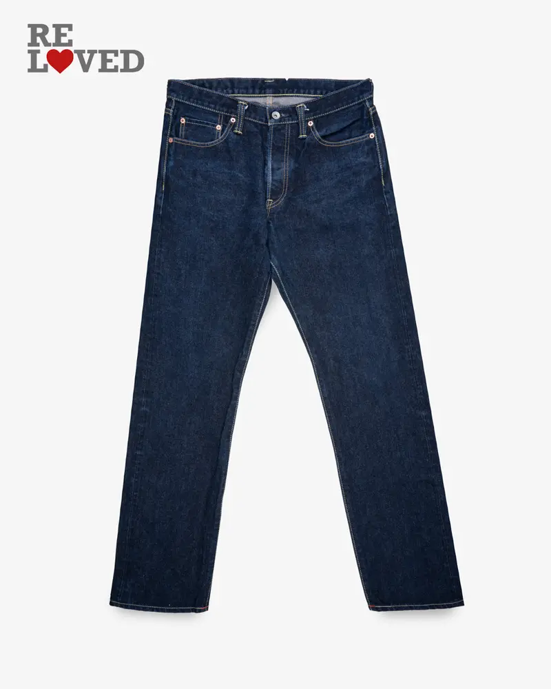 14Oz Selvedge Denim Straight Cut Jeans - Indigo (Ih-633S-142) Tag 33, Hemmed To 30.5" 1