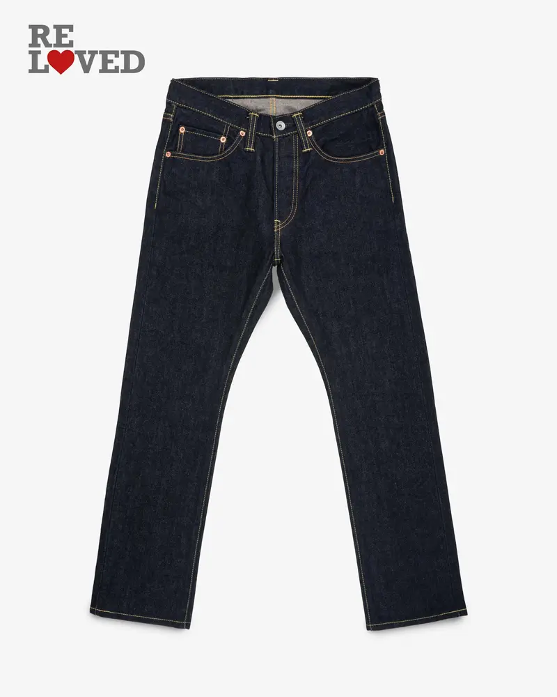 14Oz Selvedge Denim Super Slim Cut Jeans - Indigo (Ih-555S-142) Tag 30, Hemmed To 28.0'' 1