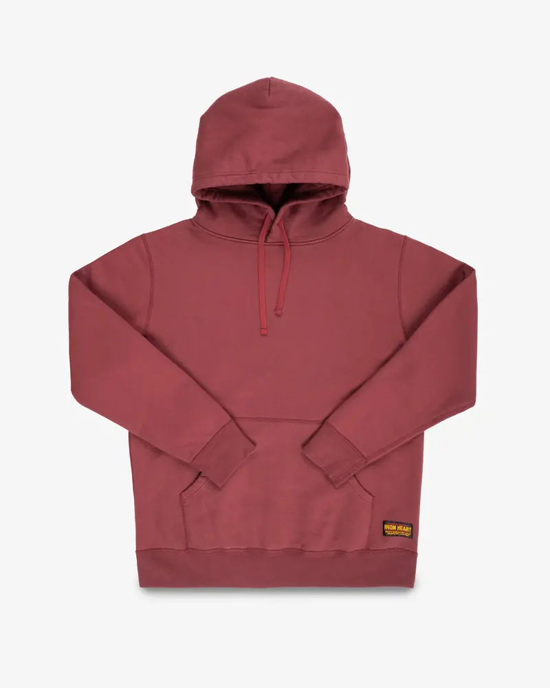 14Oz Ultra Heavyweight Loopwheel Cotton Hoodie - Burgundy 1