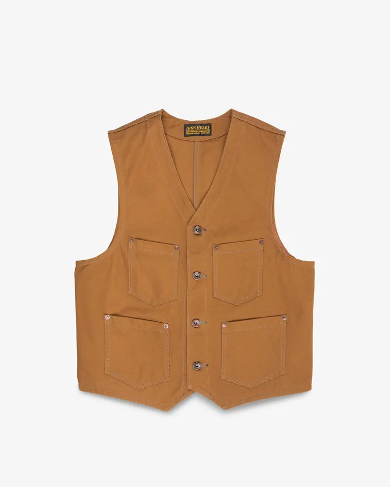 17Oz Cotton Duck Work Vest - Brown 1