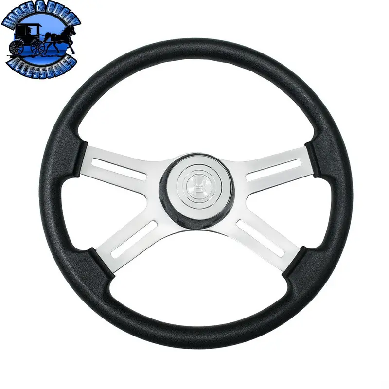 18" Polyurethane Rim 4 Spoke Steering Wheel With Horn Bezel 1