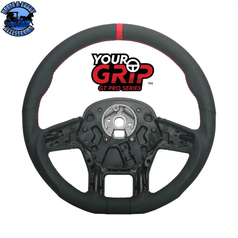 18" Yourgrip Gt Pro Leather Steering Wheel For 2012-2021 Peterbilt 579 & 2013-2021 Kenworth T680 (Choose Color) 1