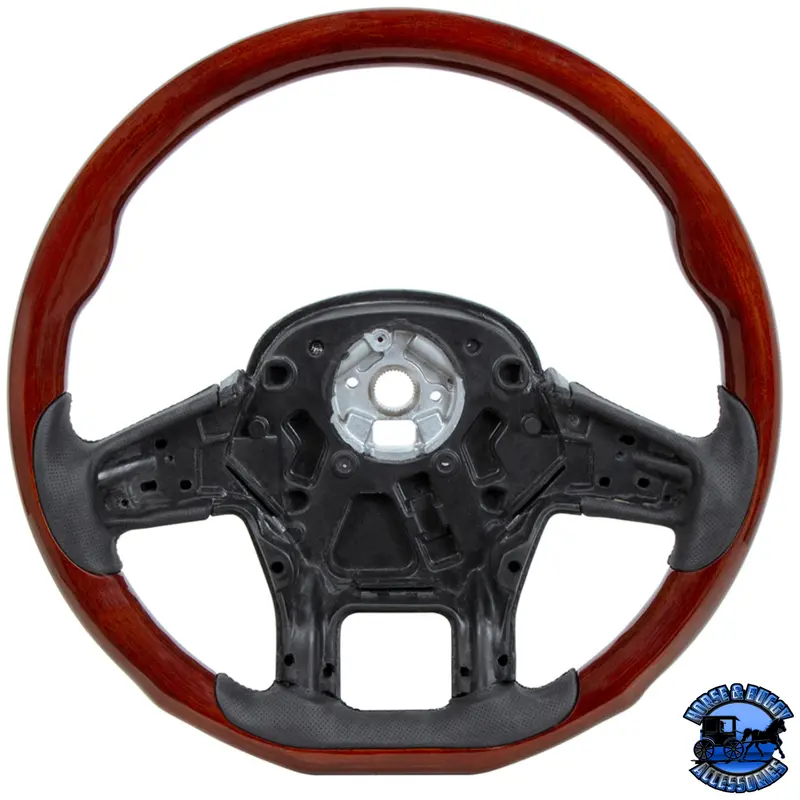 18" Yourgrip Wood Steering Wheel For 2012-2021 Peterbilt 579 & 2013-2021 Kenworth T680 #88189 1
