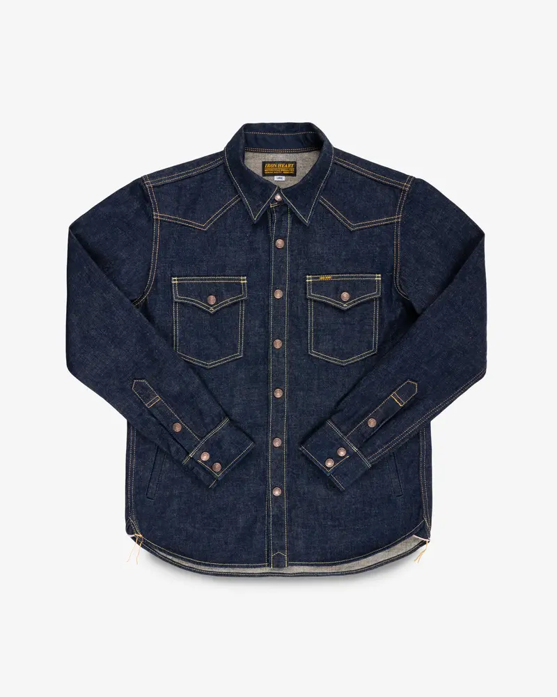 18Oz Vintage Selvedge Denim Cpo Shirt - Indigo 1