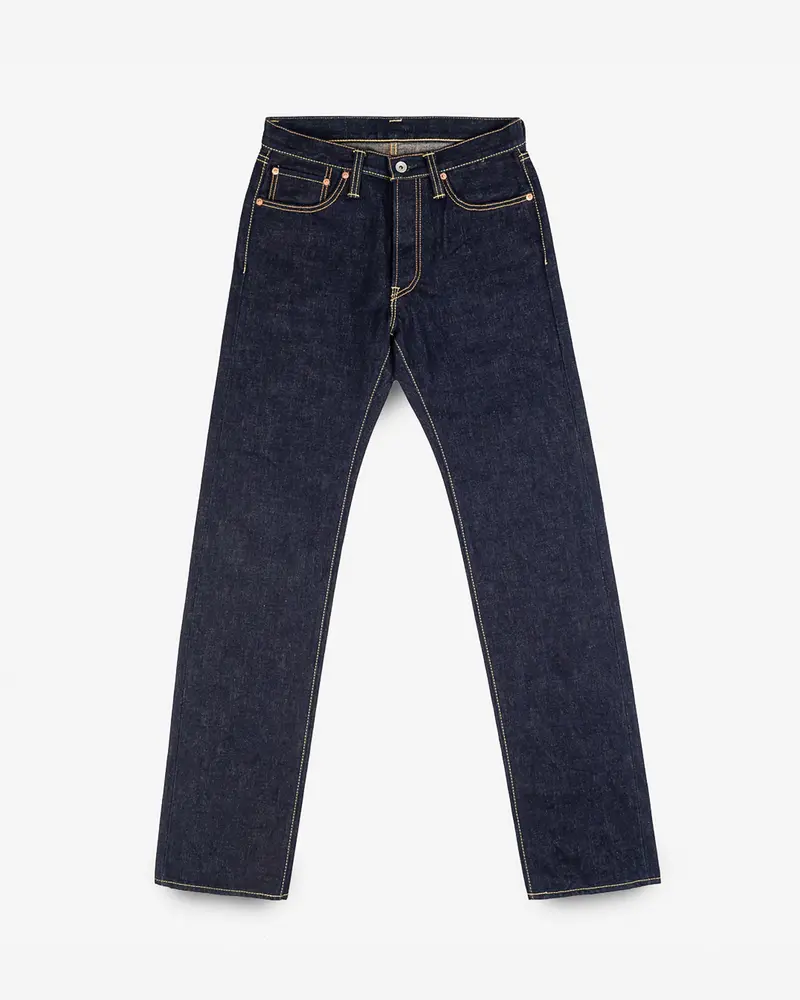 18Oz Vintage Selvedge Denim Straight Cut Jeans - Indigo 1