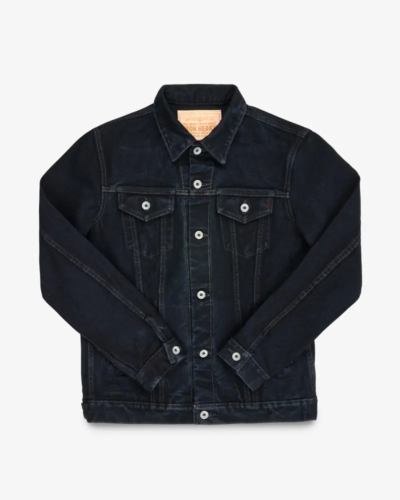 19Oz Left-Hand Twill Selvedge Denim Type Iii Jacket -  Indigo Overdyed Black 1