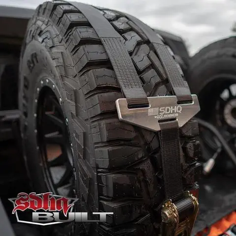 2 Inch Tire Straps For  In Bed Chase Racks (Pair) 1
