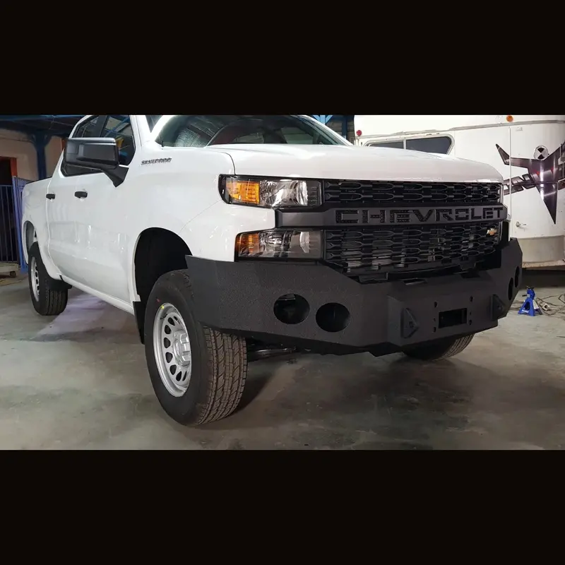 2019-2021 Chevrolet Silverado 1500 Front Bumper | Parking Sensor Cutouts Available 1