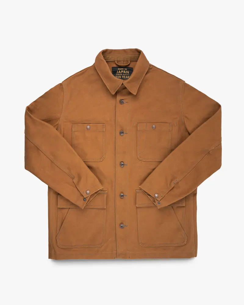 20Oz Paraffin Coated Duck Chore Jacket - Brown 1