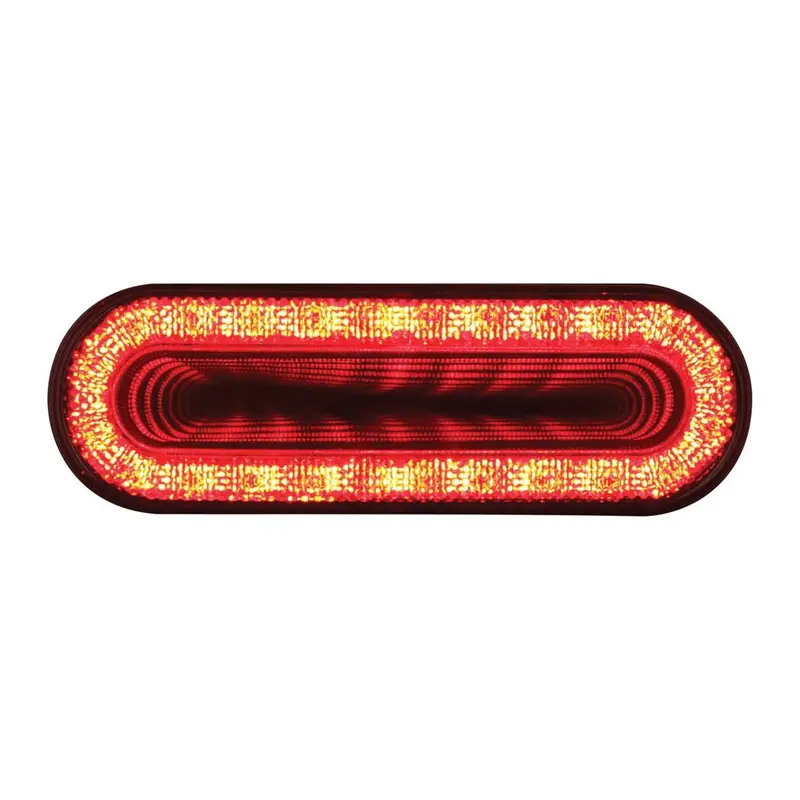 24 Led 6" Oval Mirage Light (Stop, Turn & Tail) - Red Led/Clear Lens #36664 1