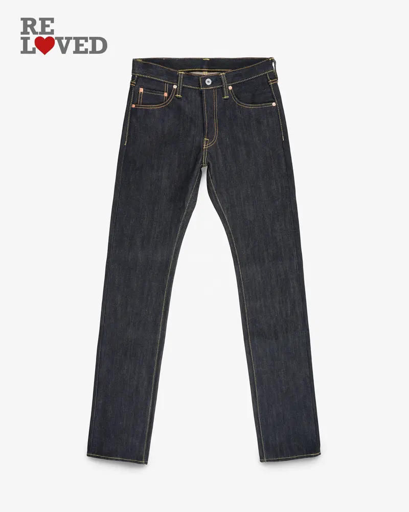 25Oz Selvedge Denim Slim Tapered Cut Jeans - Indigo (Ih-777-Xhs) Tag 28, Hemmed To 32.0" 1
