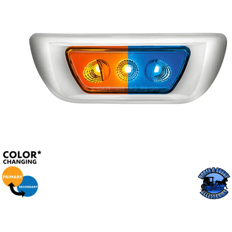 3 Led Double Fury Cab Light For 2013-2021 Kenworth T680 & 2012-2021 Peterbilt 579 (Choose Led Color) 1