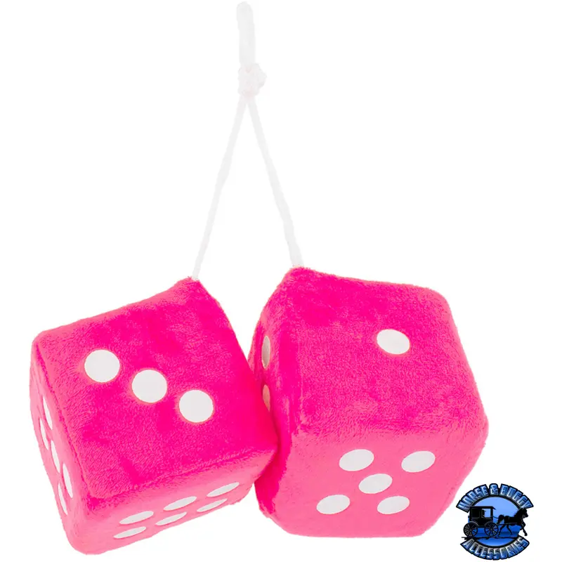 3" X 3" Classic Fuzzy Dice (Choose Color) 1