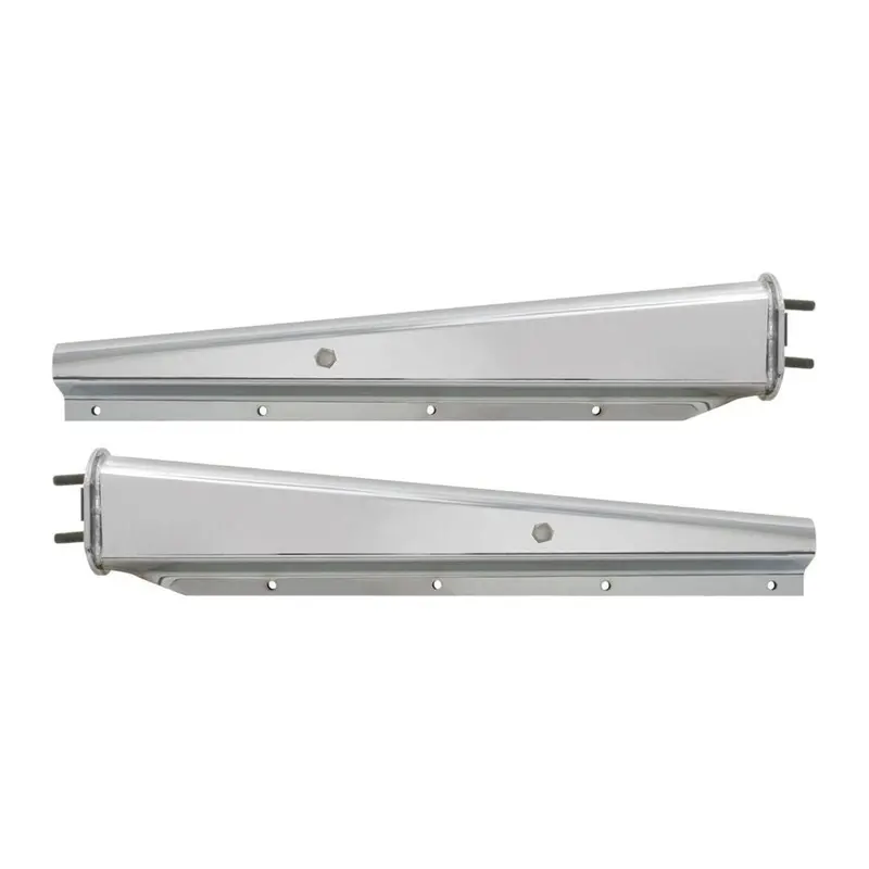 #30573 2 1/2" Chromed Steel Heavy Duty Spring Loaded Straight Mud Flap Hangers 1