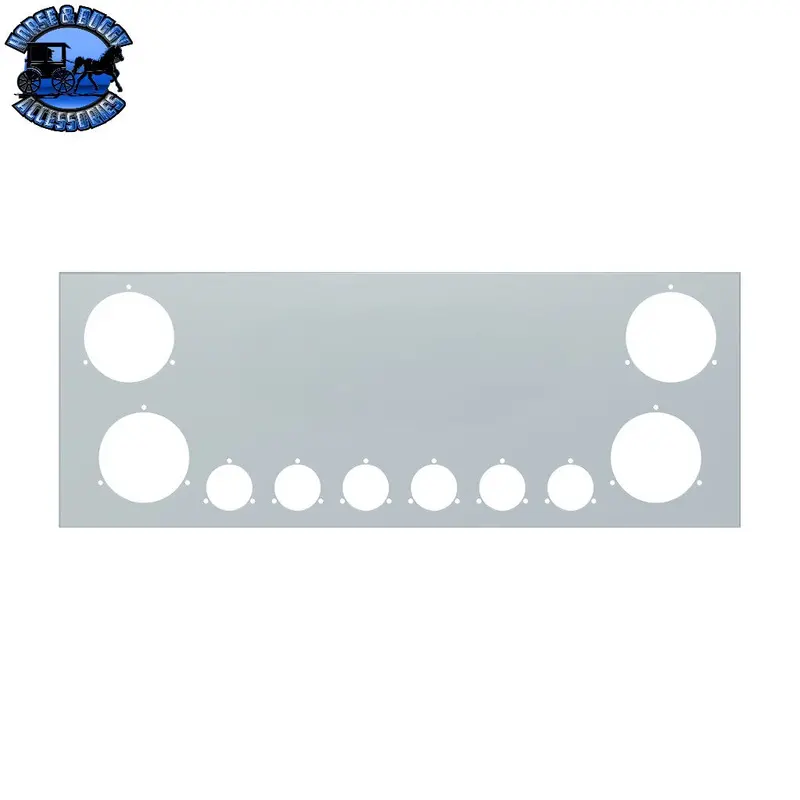 33-3/4" Ss Rear Center Light Panel With Four 4" & Six 2" Light Cutouts(No Lp Holes) 1