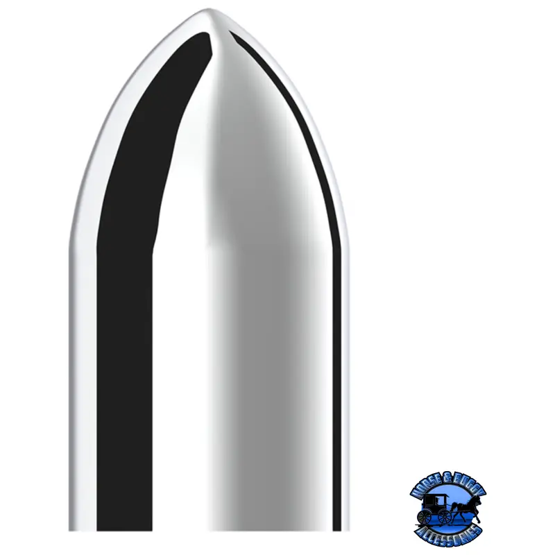33Mm X 3-7/8" Chrome Plastic Bullet Nut Cover - Thread-On #10564B 1