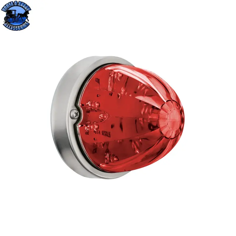 #37901 "With Mounting Base"17 Led Dual Function Watermelon Flush Mount Kit - Red Led/Red Lens 1