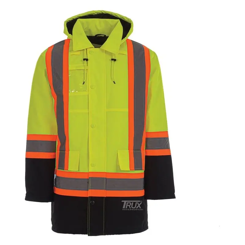 3Xl Heated Safety Parka (Yellow) With Power Bank 1