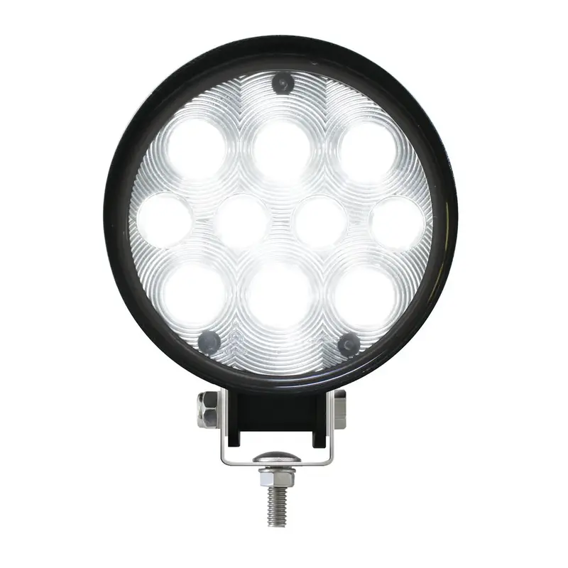 4-1/2" Round 10-Led Heavy Duty Work Light, 1-1/2" Deep, 9~36V 1