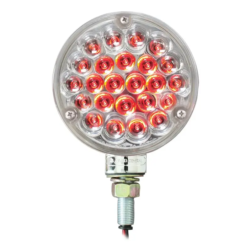 4" Pearl 1 Face Red/Clear 24-Led Light #78356 1