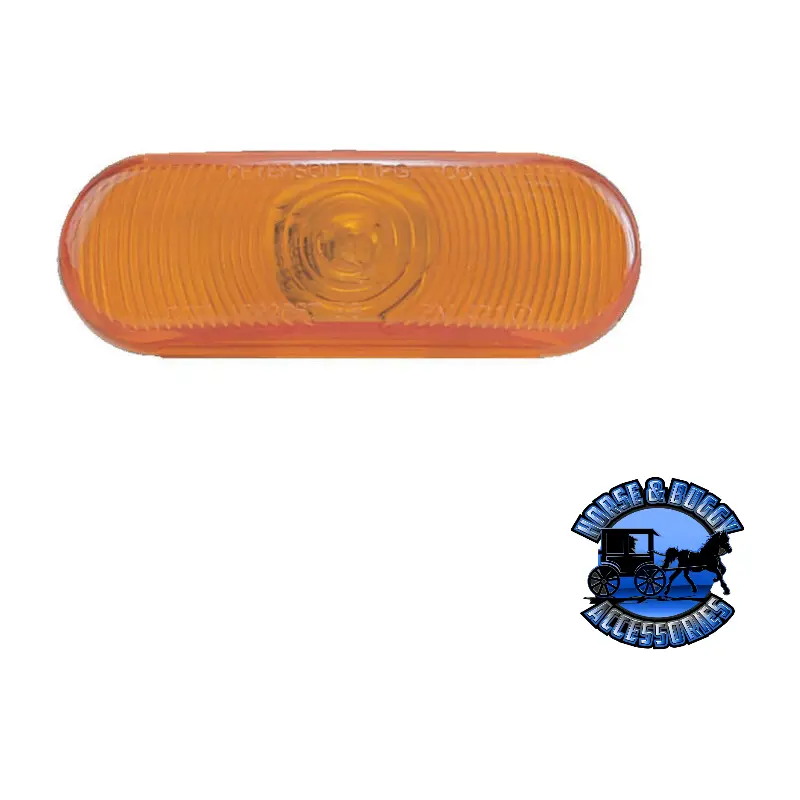 421A 6.5"X2.25" Amber Incandescent Turn Signal, Oval 1