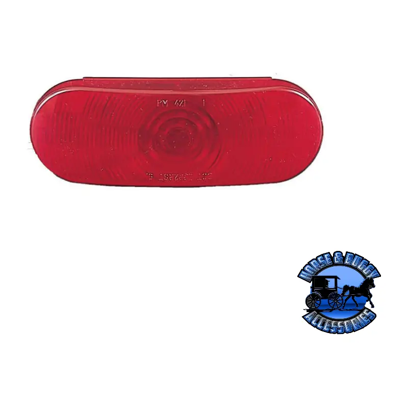 421R 6.5"X2.25" Red Incandescent Stop/Turn/Tail, Oval 1