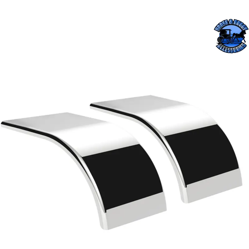 430 Stainless Steel (16Ga) Roll Formed Edge Smooth Half Fender - Ss Series (Choose Fender Length) (Choose Fender Spread) 1