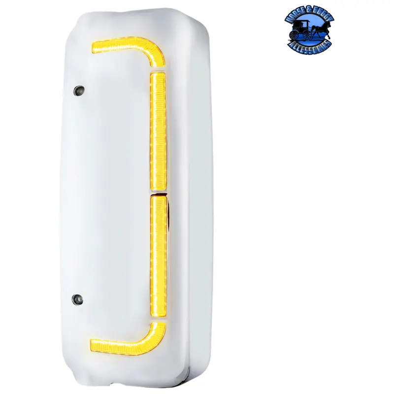 48 Led Chrome Mirror Cover With Sequential Led For Fl Century (2005-2010) & Columbia (2005-2020) (Choose Side) 1