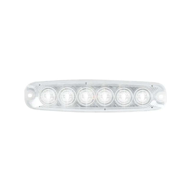 5-1/8" Ultra Thin White/Clear 6 Led Strobe Light 1