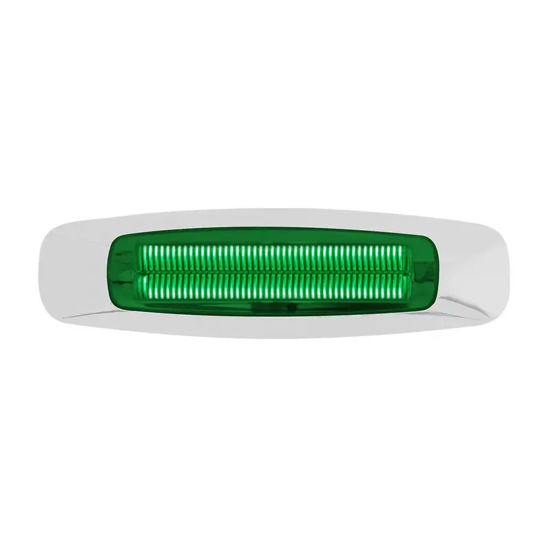 5-3/4" Rect. Prime Green/Green 4 Led Dual Function Int. Light 1