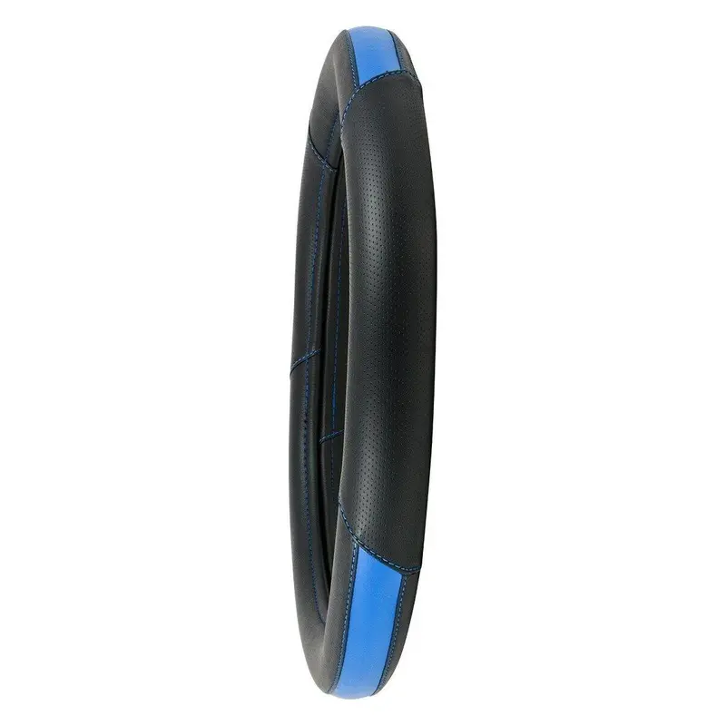 54064 18" Deluxe Pvc Steering Wheel Cover Matte Blue-Blue Stitching 54064 1